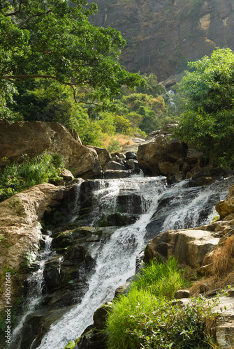 Famous Ravana Falls Waterfall  central Sri Lanka