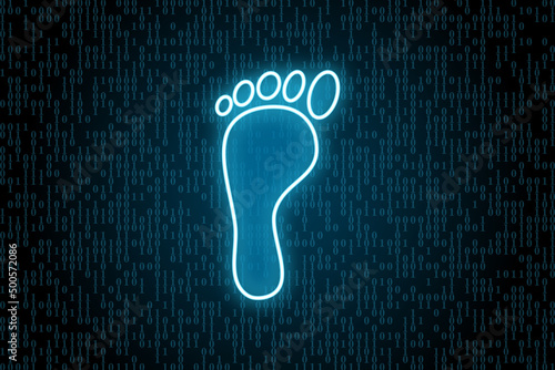 Technology digital footprint background concept code background
