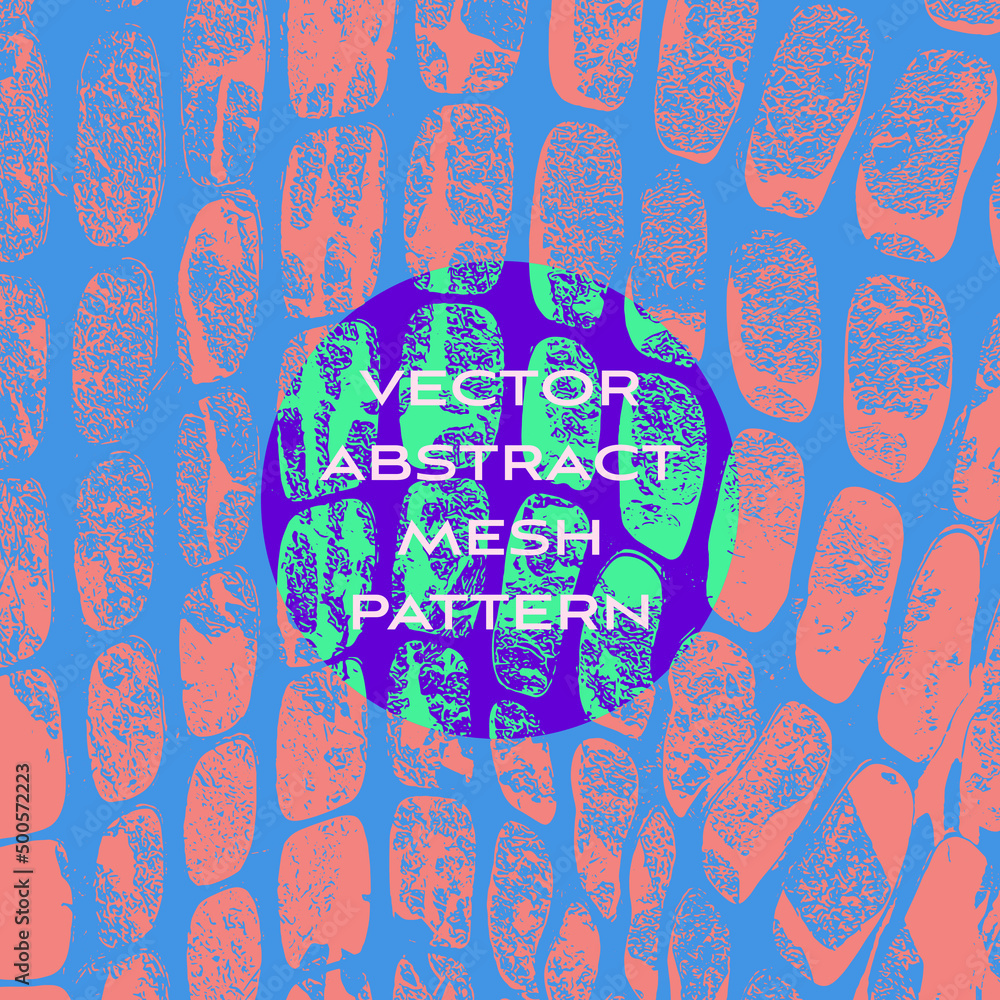 Fototapeta premium Vector abstract mesh pattern. Color grid background. Cell texture for banner template, app design. Fishnet backdrop, reticle ornament, net textured backdrop for cover, flyer, banner, poster, brochure.