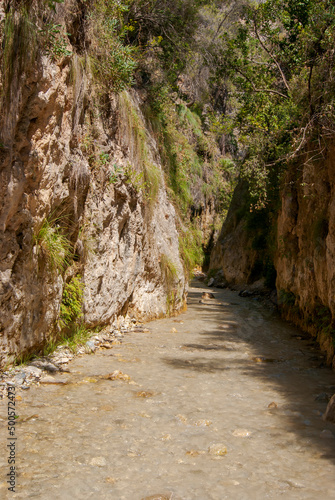 camino de senderismo por el río Chillar en Nerja