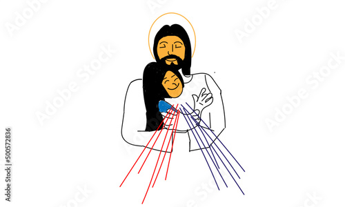 Divine Mercy Vector designs for greetings, banner, 
t-shirts photo