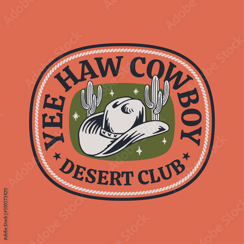 Western theme vector artwork for t-shirts prints, posters and other uses.