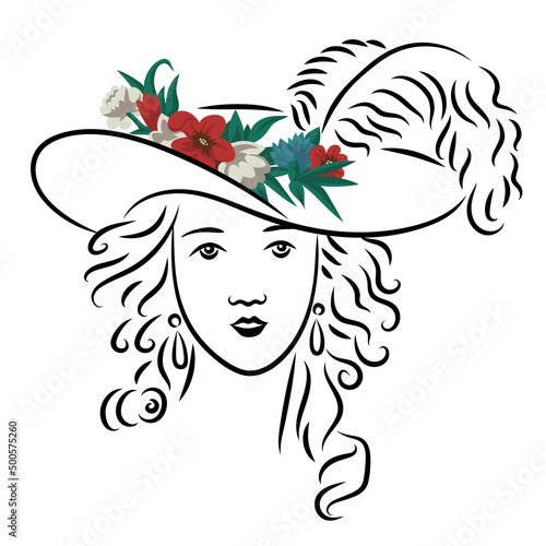 Marie Elisabeth Louise Vigee Le Brun -  Self portrait in Straw Hat replica head