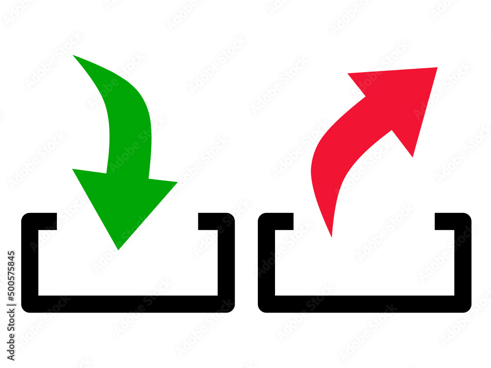 vector download and upload icon with simple design vector download and upload icon with simple design