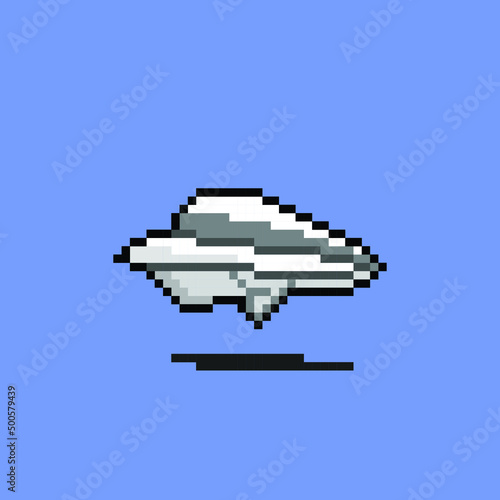 paper plane in pixel art style