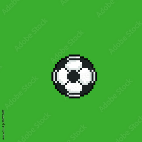soccer ball in pixel art style