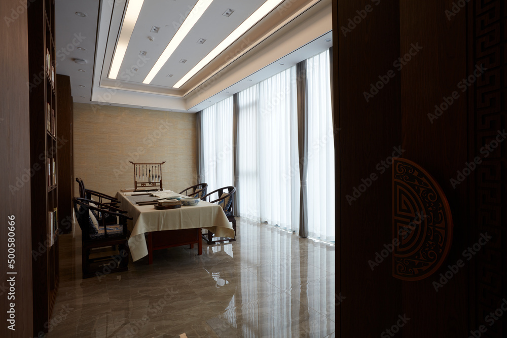 Modern Chinese style office, Bright study room Modern Chinese style office, Bright study room