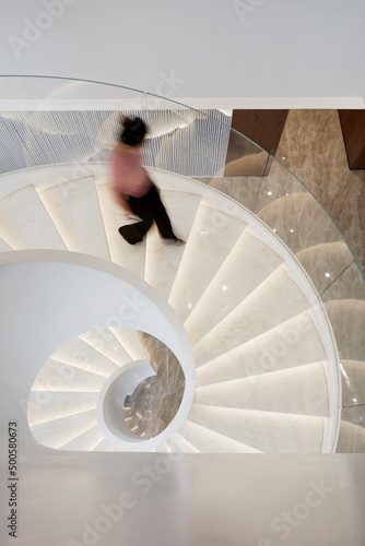 Wallpaper Mural Modern Chinese style office, 
Close up beautiful spiral staircase Torontodigital.ca
