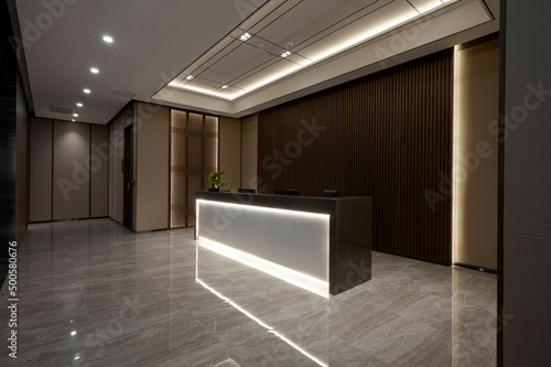 Wallpaper Mural Modern Chinese style office, 
Reception desk Torontodigital.ca