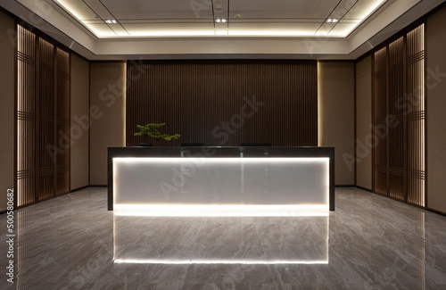 Photography Modern Chinese style office, 
Reception desk