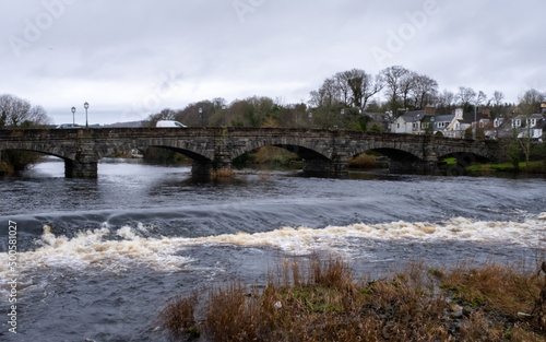 The River Cree and Caul Weir at Creebridge in Newton Stewart, Scotland