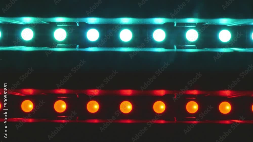 LED lamps glow in different colors LED lamps glow in different colors