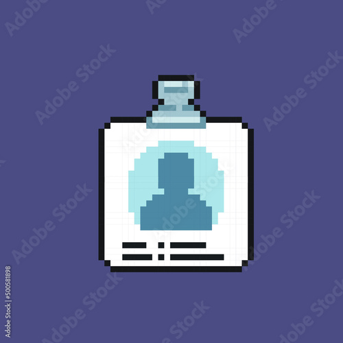 personal document in pixel art style
