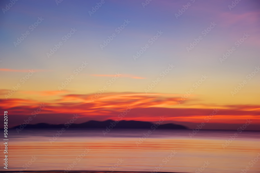 Soft focus blurred sky sunset twilight times for background