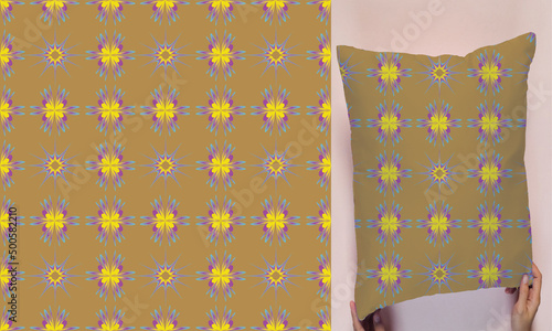 seamless pattern for fabric cushion, bedsheet and curtain.