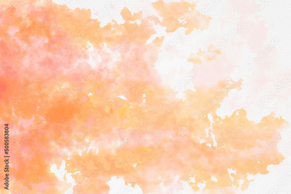 Red watercolor stains on white paper paint abstract texture background.