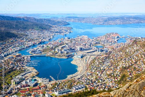 Aerial view of Bergen city, Norway © Oleksandr Dibrova