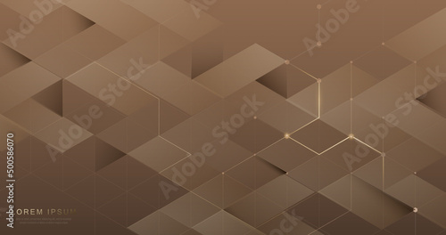 Abstract brown luxury rectangles background. Website, banner and brochure background. Vector illustration