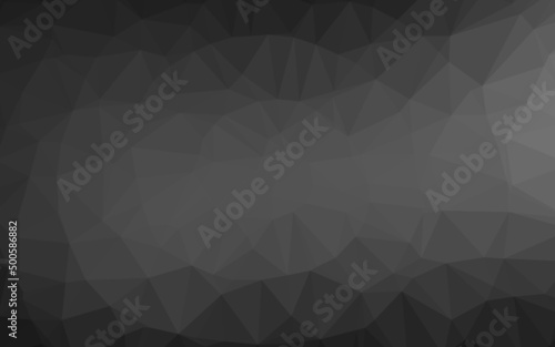 Dark Silver, Gray vector abstract polygonal cover.