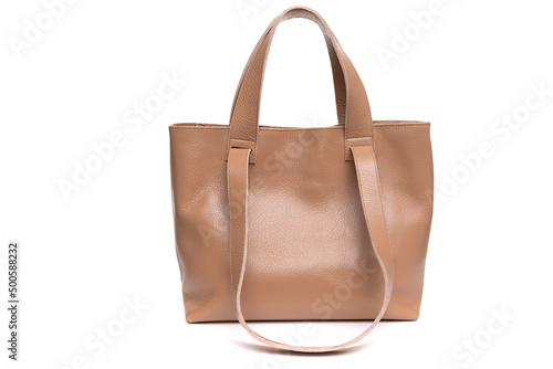 Genuine leather bag for women in coffee color from soft leather