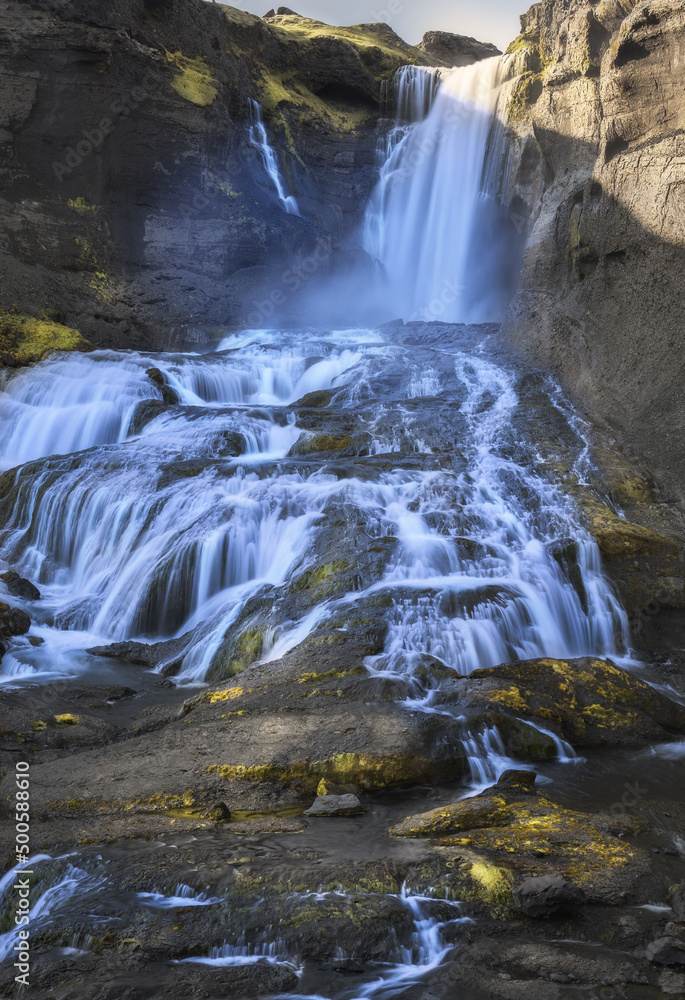 Ofaerufoss Waterfall in Eldgja, Iceland Ofaerufoss Waterfall in Eldgja, Iceland