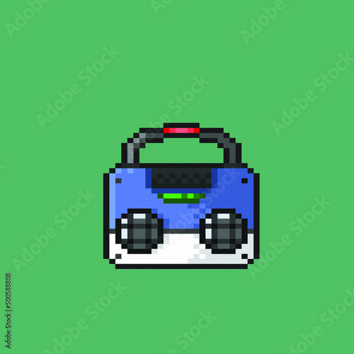 music tape in pixel art style