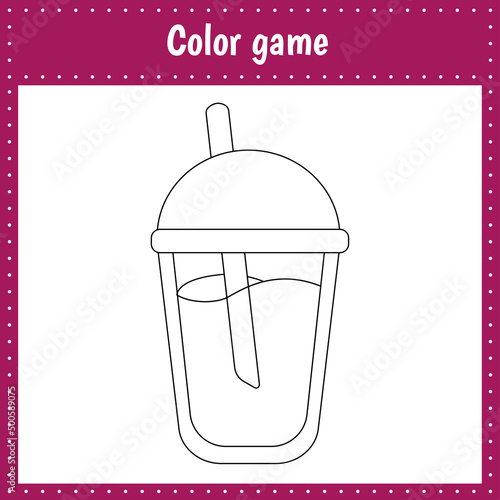 Coloring page of a lemonade