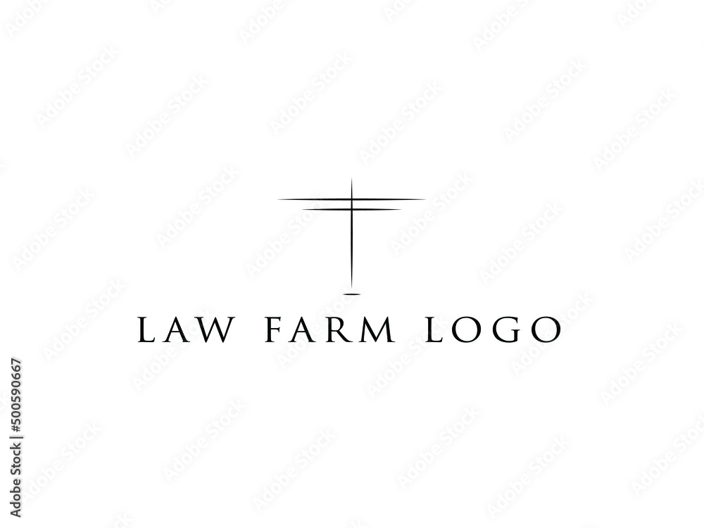 Law farm logo with balance