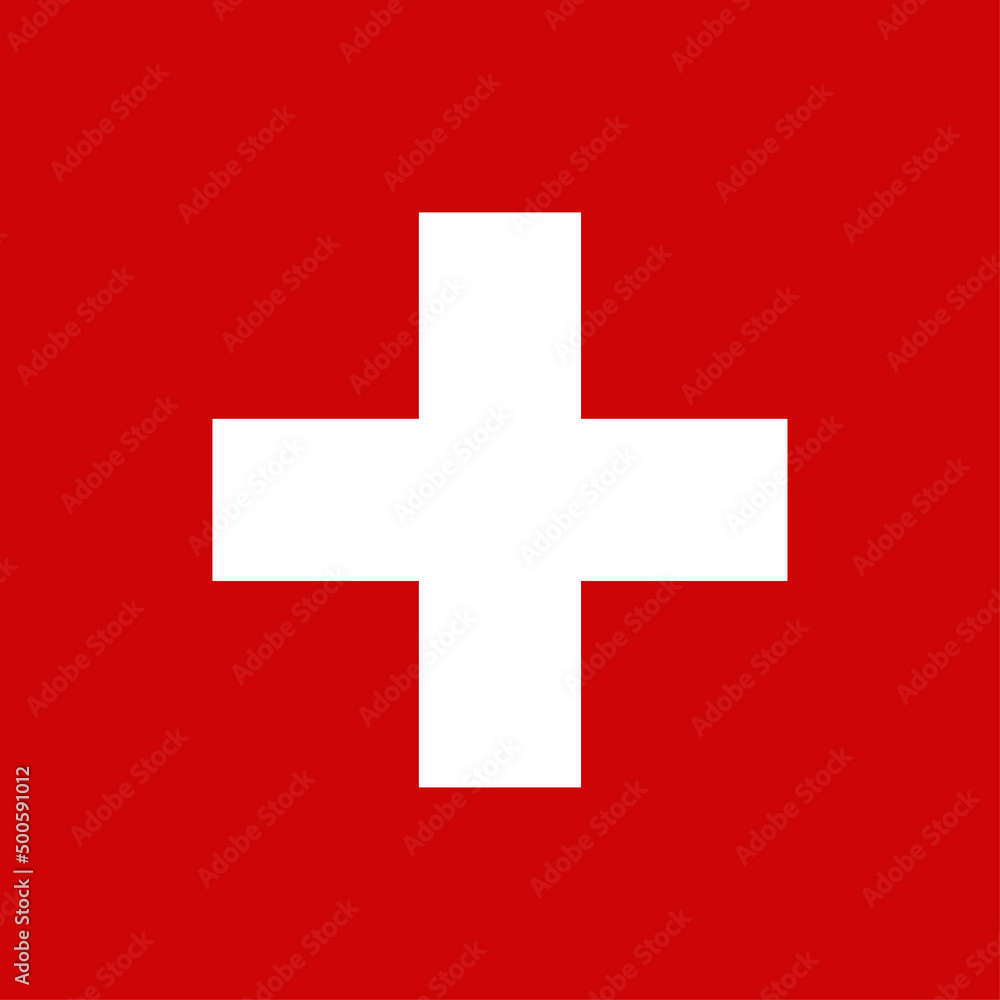 Flag of Switzerland. White cross on a red background. eps10 Flag of Switzerland. White cross on a red background. eps10