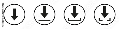 Download vector icon set. Download icon vector illustration. eps10