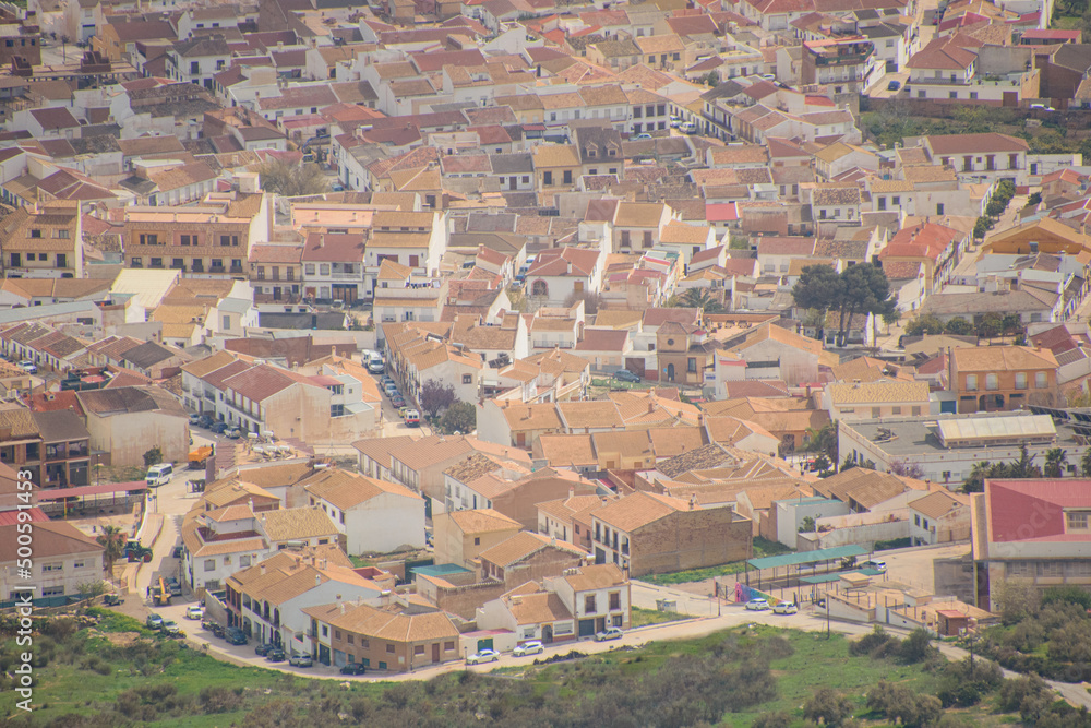 View of the Old Town of Villanueva de la Conception in Andalusia, Spain