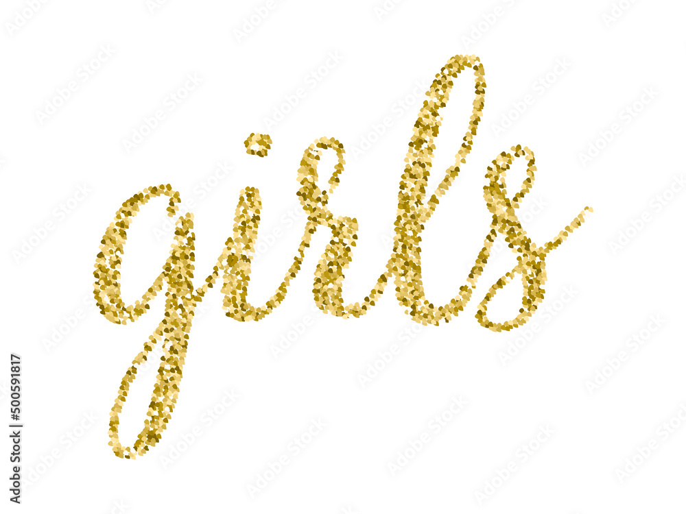 Hen Party Bachelorette vector element for cards, t-shirts, stickers, invitations. Golden word Girls with glitter. Photo booth prop stick. Hen Party Bachelorette vector element for cards, t-shirts, stickers, invitations. Golden word Girls with glitter. Photo booth prop stick.