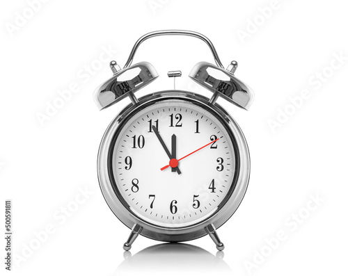 Alarm clock isolated on white background.