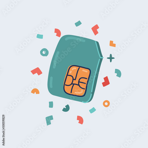 Vector illustration of sim card