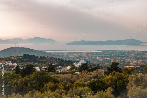 The view in Zia city, Kos Island, Greece