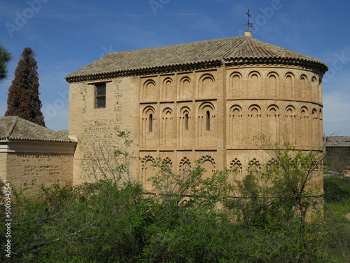 UNESCO World Heritage.
Hermitage of Cristo de la Vega. Historic city of Toledo. Spain. View of the apse decorated with brick arches. Islamic Mudejar art of the 13 century. photo