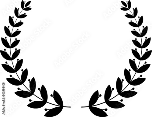 Award laurel decoration element. Laurel wreath. First place award.