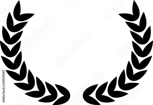 Award laurel decoration element. Laurel wreath. First place award.