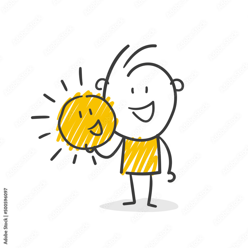 Strichfiguren / Strichmännchen: Sonne, Sommer, Sonnenschein. (Nr. 793)