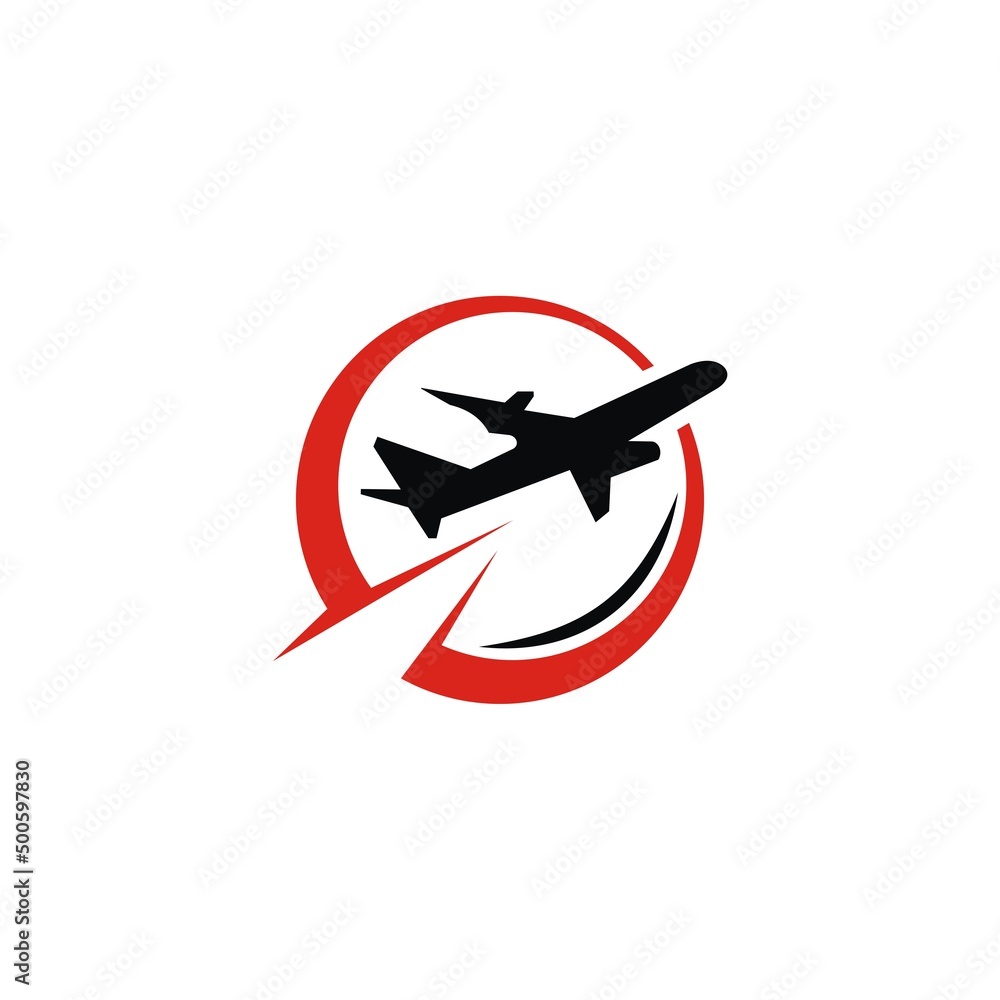 Airplane icons. Airlines. Plane logo template