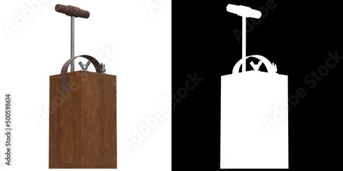 Photos 3D rendering illustration of a dynamite plunger blasting machine