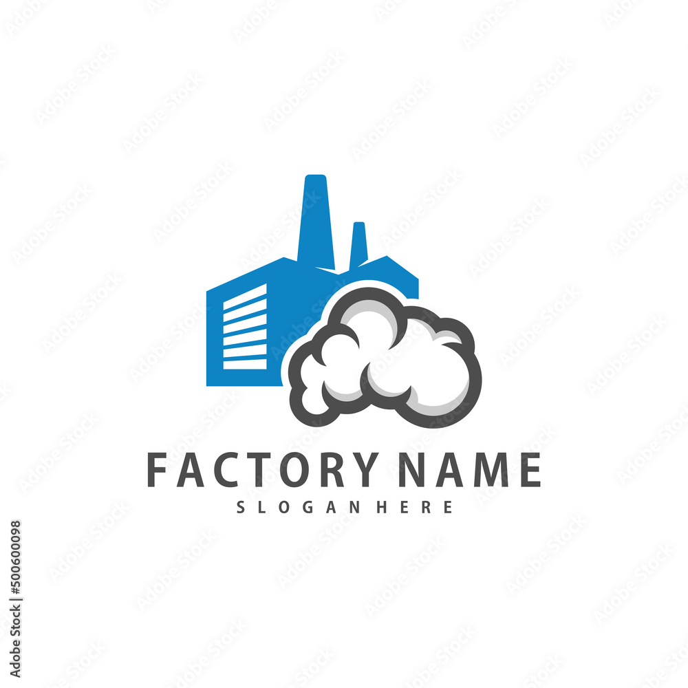 Cloud Factory logo design vector, Creative Factory logo design Template Illustration Cloud Factory logo design vector, Creative Factory logo design Template Illustration