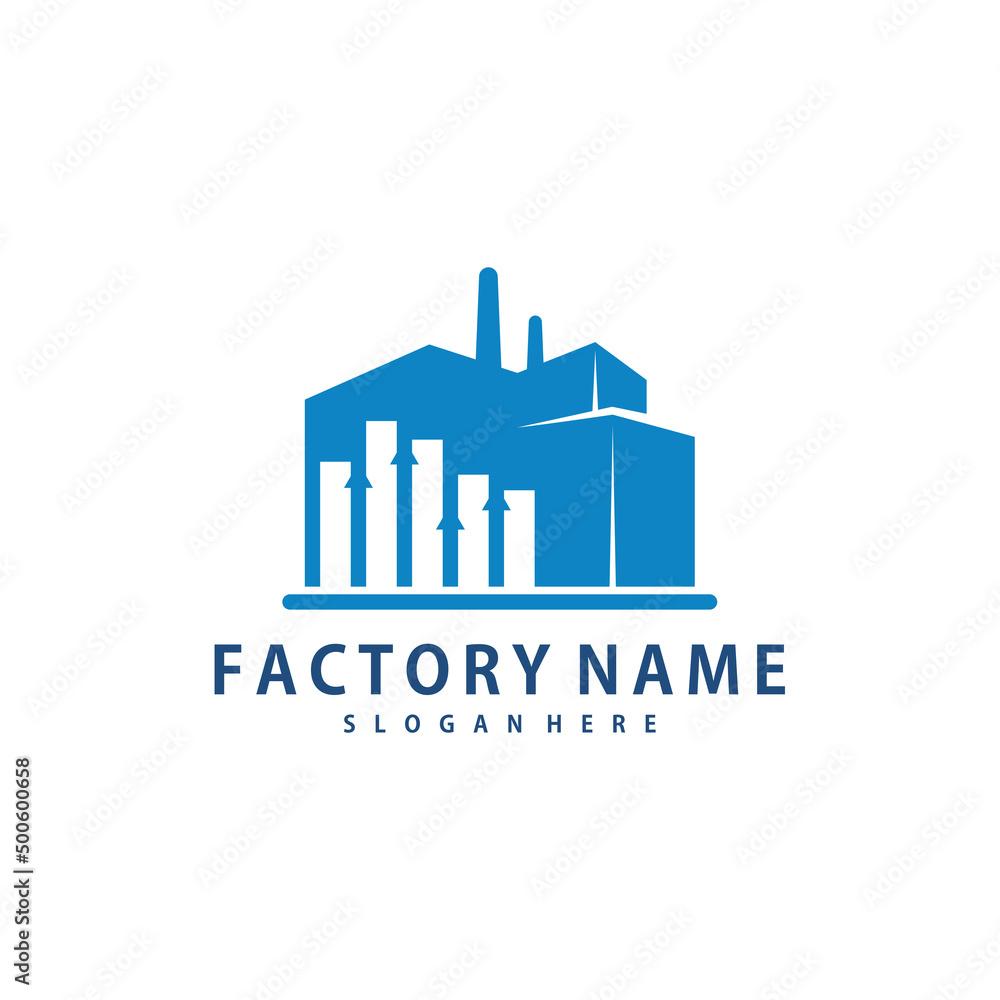 Stats Factory logo design vector, Creative Factory logo design Template Illustration
