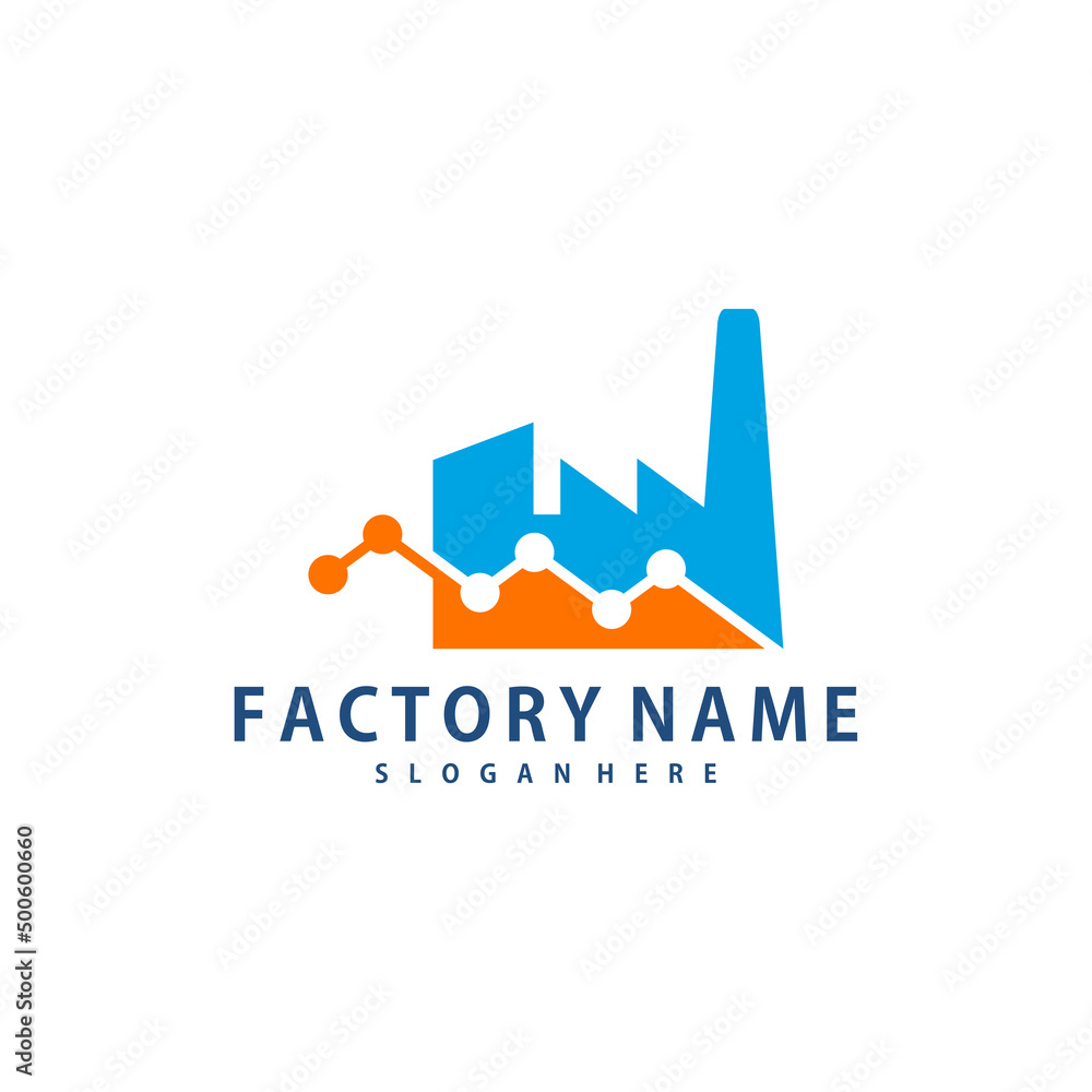 Stats Factory logo design vector, Creative Factory logo design Template Illustration