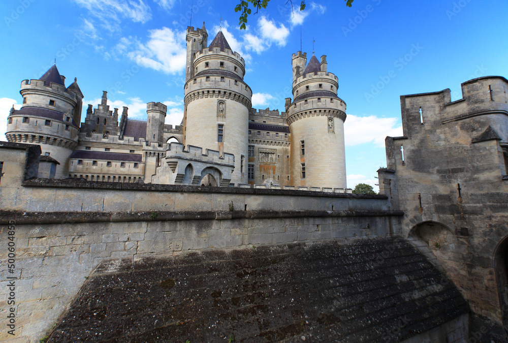 Chateau de Pierrefonds - mediaeval castle in Picardy, France