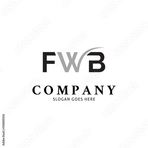 Initial Letter FWB Icon Vector Logo Template Illustration Design photo