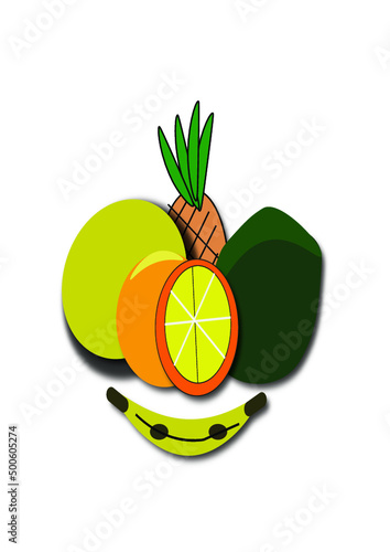 fruits, food, vector
