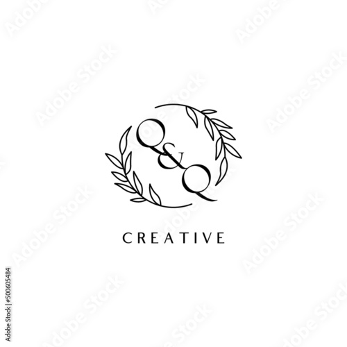 Letter QQ monogram logo design inspiration, creative and elegant initial logo