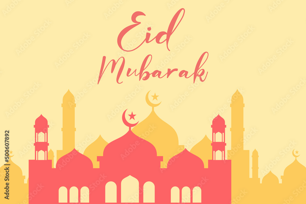 Cultural eid mubarak card design background