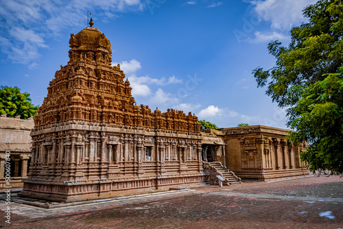 Tanjore Big Temple or Brihadeshwara Temple was built by King Raja Raja Cholan in Thanjavur, Tamil Nadu. It is the very oldest & tallest temple in India. This temple listed in UNESCO's Heritage Sites photo